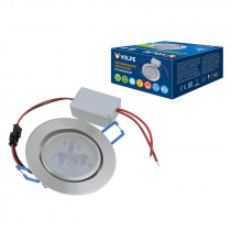 Volpe ULM-Q262 Светодиодный светильник IP65 3W 6500K Серебристый корпус
