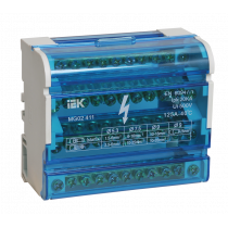 IEK Шины на DIN-рейку в корпусе (кросс-модуль) ШНК 4х11 3L+PEN YND10-4-11-125