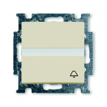 ABB Basic 55 Кнопочный выключатель с полем для надписи бежевый (1413-0-1087)