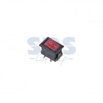 Выключатель клавишный 250V 3А (2с) ON-OFF красный Micro (RWB-101) REXANT 36-2011