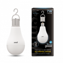 Лампа Gauss LED A60 7W E27 470lm 4100K с Li-Ion аккумулятором 102402207