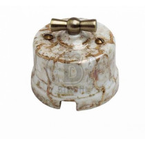 Перекрестный выключатель BIRONI керамика мрамор B1-203-09