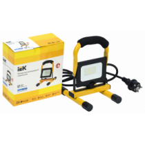 IEK Прожектор светодиодный СДО 06-20П переносной 6500К IP65 черный LPDO603-020-65-K02