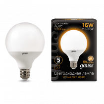 Лампа Gauss LED G95 E27 16W 1360lm 3000K 105102116