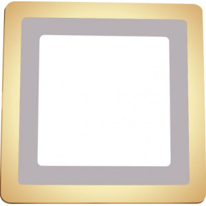 LE LED 2CLS 16W 3/6K Светильник встраиваемый квадрат (желт)LE061300-0024