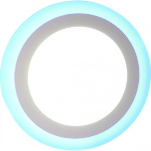 LE LED 2BCLR 24W 3/6K 6000K Светильник встраиваемый круглый (голубое свечение) 210мм LE061300-0027