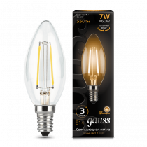 Лампа Gauss LED Filament Свеча E14 7W 550lm 2700К 103801107