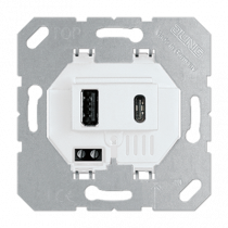 JUNG EcoProfi Зарядное устройство с двумя гнездами USB белый  (Typ A, Typ C) USB15CAWW