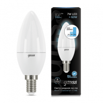 Лампа Gauss LED Свеча E14 7W 550lm 4100К step dimmable 103101207-S