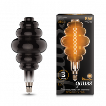 Лампа Gauss LED Vintage Filament Flexible BD200 8W E27 200*410mm Gray 2700K 159802008
