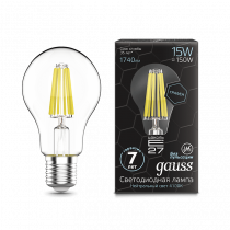Лампа Gauss LED Filament Graphene A60 E27 15W 1740lm 4100К ( не вып )