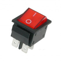 Выключатель клавишный 250V 16А (4с) ON-OFF красный с подсветкой ( RWB-502) REXANT 36-2330