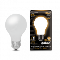 Лампа Gauss LED Filament A60 OPAL E27 10W 820lm 2700К 102202110