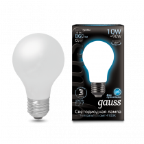 Лампа Gauss LED Filament A60 OPAL E27 10W 860lm 4100К 102202210