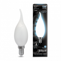 Лампа Gauss LED Filament Свеча на ветру OPAL E14 5W 450lm 4100К 104201205