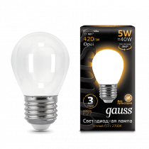 Лампа Gauss LED Filament Шар OPAL E27 5W 420lm 2700K 105202105