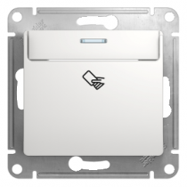 SE Glossa Белый Выключатель карточный, сх.6 GSL000169