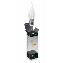 GAUSS Светодиодная лампа свеча на ветру прозрачная 5W E14 2700K диммируемая 104201105-D