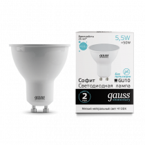 Лампа Gauss LED Elementary MR16 GU10 5.5W 450lm 4100К 13626