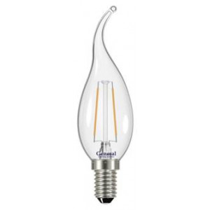GENERAL GLDEN CWS-8-230-E14-4500 Светодиодная лампа свеча на ветру прозрачная 649987