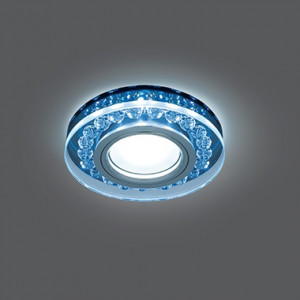 Светильник Gauss Backlight Кругл. Черный/Кристалл/Хром, Gu5.3, LED 4100K