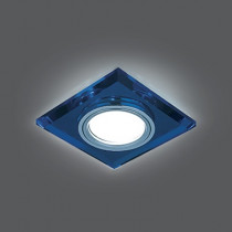 Светильник Gauss Backlight Квадрат. Синий/Хром, Gu5.3, LED 4100K