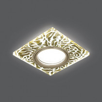 Светильник Gauss Backlight Квадрат. Золотой узор/Золото, Gu5.3, LED 2700K