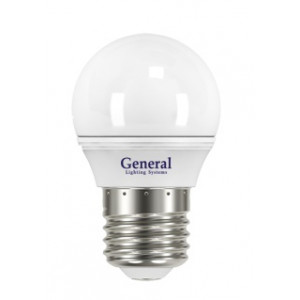 GENERAL GLDEN-G45F-8-230-E27-6500K 720Lm Светодиодная лампа шар матовый 640200