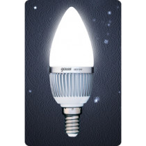 GAUSS Светодиодная лампа свеча 5W E14 4100K матовая (металл. радиат) (***)