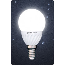 GAUSS Светодиодная лампа шар 3W E14 4100K матовая (керам. рад) (***)