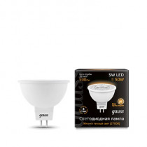 Лампа Gauss LED MR16 GU5.3-dim 5W 500lm 3000K диммируемая 101505105-D