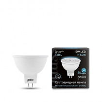Лампа Gauss LED MR16 GU5.3-dim 5W 530lm 4100K диммируемая 101505205-D