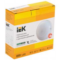 IEK Светильник светодиодный ДПО 1001 8Вт 4000K IP54 с акустическим датчиком LDPO3-1001-008-4000-K01