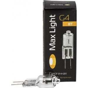 MAXLIGHT JC 20 G4 CL лампа галогеная, 20w, 12V, G4, прозрачная