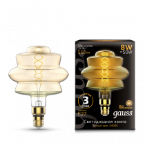 Лампа Gauss Led Vintage Filament Flexible BD180 8W 560lm E27 180*250mm Golden 161802008
