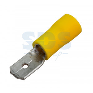 КЛЕММА ПЛОСКАЯ изолированная штекер - 6.3мм 4-6мм² (РПи-п 6.0-(6.3)) желтый REXANT 08-0351