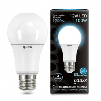 Лампа Gauss LED A60 12W E27 1200lm 4100K 102502212