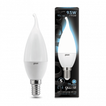 Лампа Gauss LED Свеча на ветру E14 9.5W 950lm 4100K 104101210