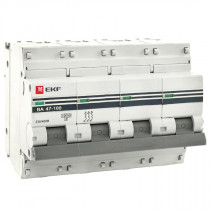 Автоматический выключатель 4P 80А (C) 10kA ВА 47-100 EKF PROxima mcb47100-4-80C-pro