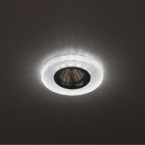 ЭРА DK LD1 WH Светильник декор cо светодиодной подсветкой MR16, прозрачный Б0018775