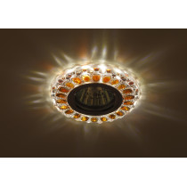 ЭРА DK LD10 SL OR/WH Светильник декор cо светодиодной подсветкой MR16, прозрачный оранжевый Б0028093