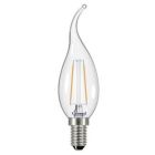 Филаментные прозрачные светодиодные лампы типа свеча на ветру