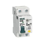 Выключатель автоматический дифференциального тока (АВДТ) 1P+N 40А 30мА A х-ка C ДИФ-103 6кА DEKraft 16351DEK