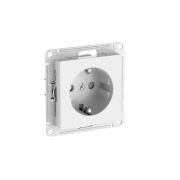 Розетка AtlasDesign 16А с заземл. защ. шторки быстрозажим. клем. механизм бел. SE ATN000145S