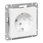 Розетка СП Эпика 16А с заземл. защ. шторки механизм бел. EKF UP1-SOW-111