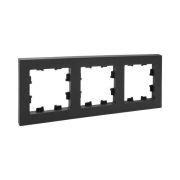 Рамка 3-м Эпика пластик черн. EKF UP1-FPB-03