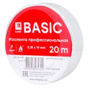 Изолента (0,18х19мм) (20м.) белая EKF plc-iz-a-w