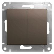 SE Glossa Шоколад Выключатель 2-клавишный, сх.5 GSL000851