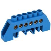 Шина «0» N 63.06 нейлоновый корпус на DIN-рейку (латунь) IEK YNN10-812-6DP-K07