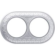 Рамка на 2 поста Antik Runda WERKEL жемчужный  a037886